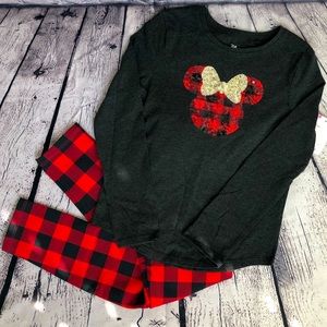 Jumping Beans Girls Minnie Buffalo Plaid Set